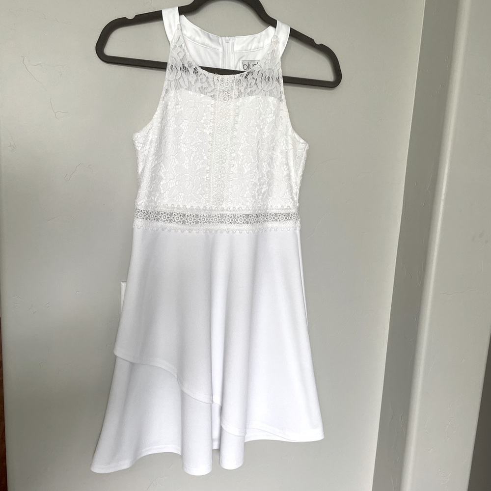 Gorgeous Dress by BLUSH. White with lace overlay on the top portion. 🤍